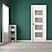 Pack puerta acristalada reversible (82,5 x 203 cm, Izquierda/Derecha, Blanco) | BAUHAUS