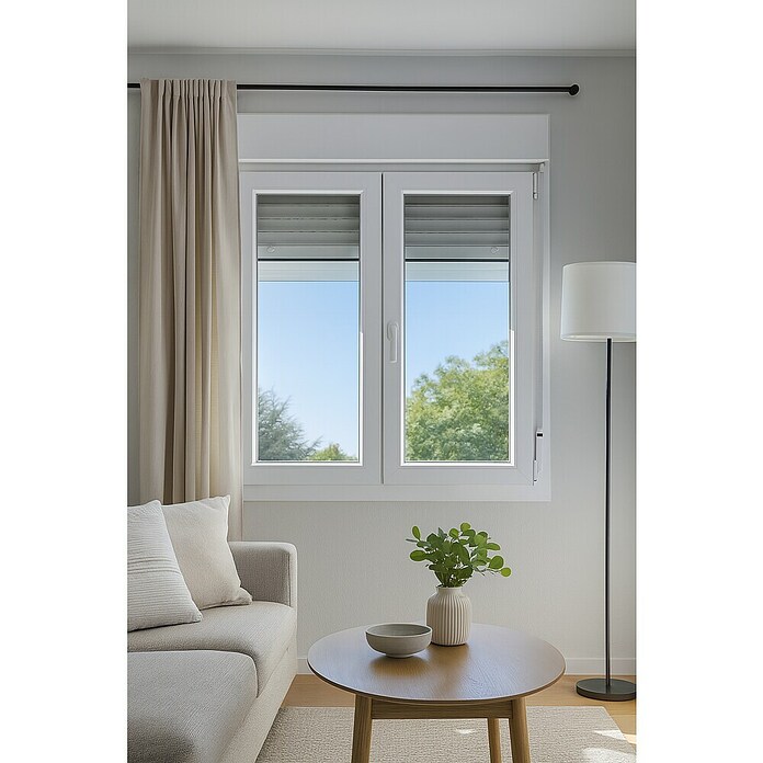 Solid Elements Ventana de PVC practicable-oscilobatiente (125 x 115,5 cm, Derecha, Blanco) | BAUHAUS