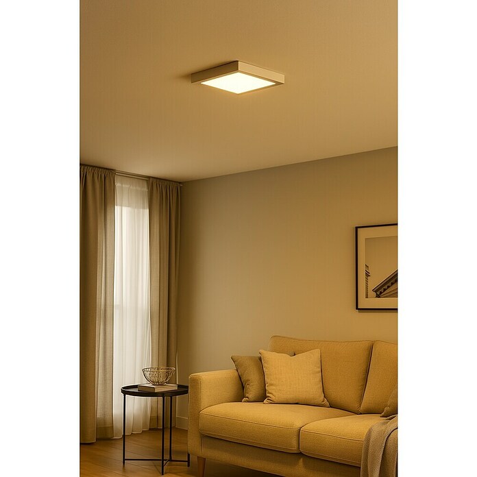 Led Hispania Plafón LED luz cálida (6 W, Blanco, L x An x Al: 12 x 12 x 4 cm)