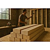 Listón para construcción (300 x 7,8 x 7,8 cm, Abeto rojo/abeto, Aserrado)