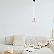 Eglo Tarbes Lámpara colgante (60 W, Cobre/negro, Ø x Al: 17,5 x 110 cm)