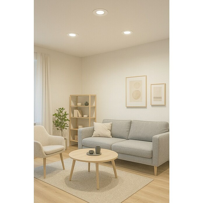 Eglo Set de focos LED empotrables Tedo 1 Blanco (3 × 5 W, Color de luz: Blanco neutro, 80 mm, Color: Blanco)