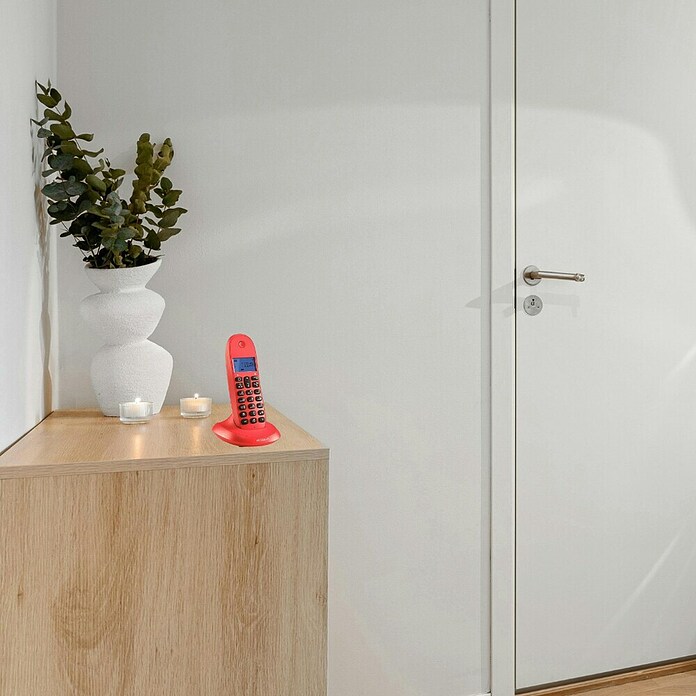 Motorola Teléfono inalámbrico C1001L (Mudo, Rojo) | BAUHAUS