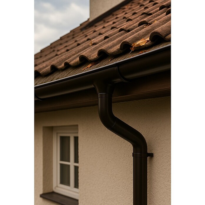 Dakota Canalón G-125 (Largo: 2 m, PVC, Marrón)
