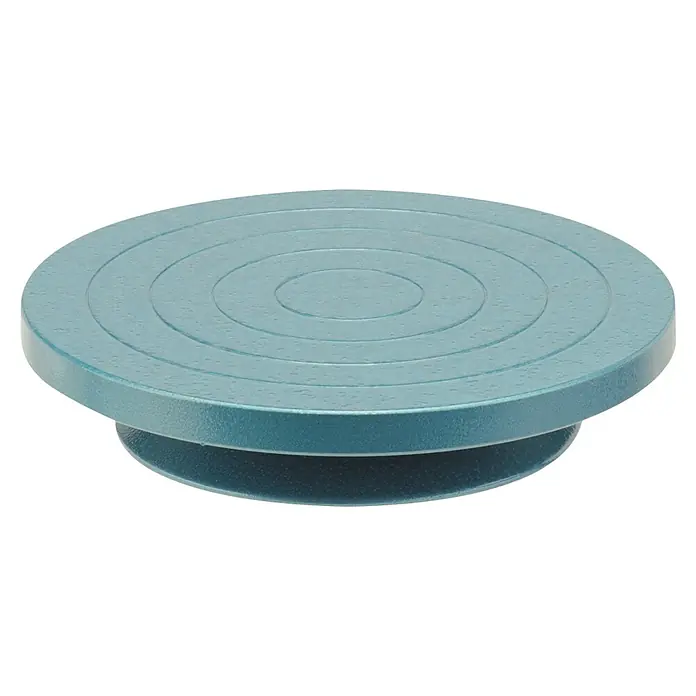 Glorex Töpferscheibe - Durchmesser: 22 cm, Kunststoff/Metall - Hellblaue Drehscheibe für Töpferarbeiten oder Dekorationen, ideal für kreative Projekte. Ermöglicht einfaches Drehen und Bearbeiten von Werkstücken.