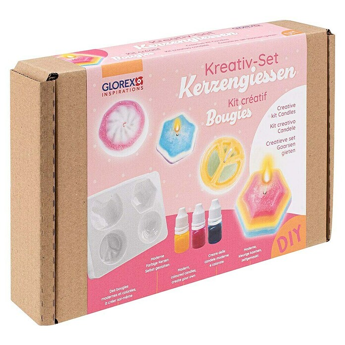 Glorex Bastel-Set Kreativ-Set Kerzengiessen (Gelb/Rot/Blau) | BAUHAUS