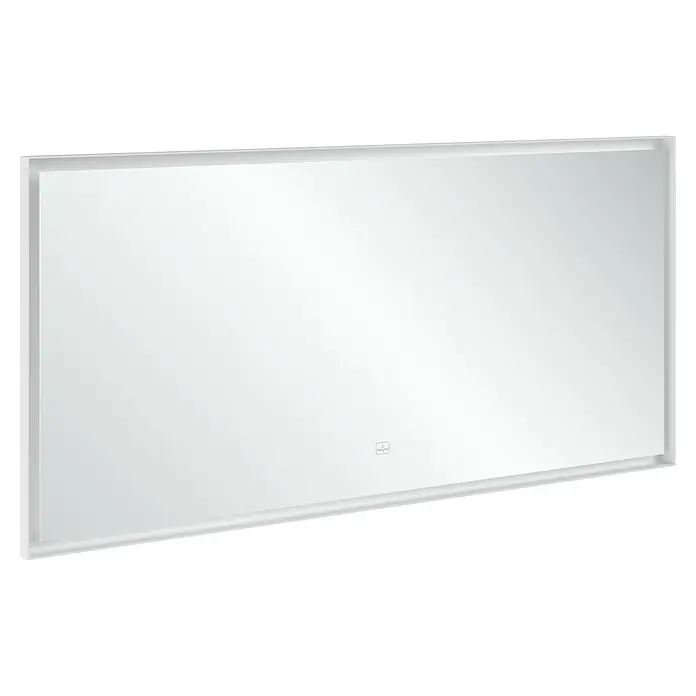 Villeroy & Boch Subway 3.0 Lichtspiegel - 160 x 75 cm, White Matt - Moderne rechteckige LED-beleuchteter Badspiegel mit einem minimalistischen Design, das sowohl Funktionalität als auch Eleganz vereint.