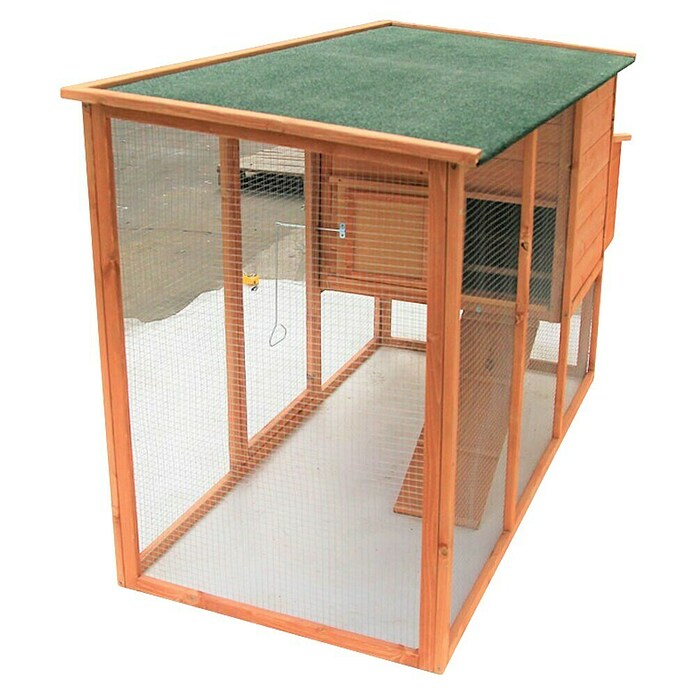 Starke Kleintierstall Hühnerstall mit Egghaus (198 x 75 x 103 cm, Braun) | BAUHAUS