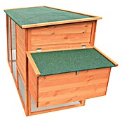 Starke Kleintierstall Hühnerstall mit Egghaus (198 x 75 x 103 cm, Braun) | BAUHAUS