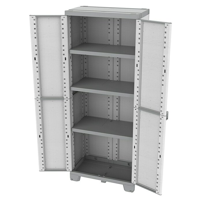 Terry Armario multiusos de plástico  Sequoia (Al x An x Pr: 172 x 39 x 68 cm, Gris/Blanco) | BAUHAUS
