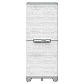 Terry Armario multiusos de plástico  Sequoia (Al x An x Pr: 172 x 39 x 68 cm, Gris/Blanco)