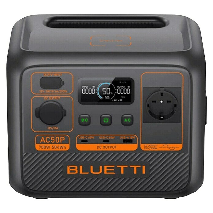 Bluetti Powerstation AC50P (504 Wh, Schwarz) | BAUHAUS