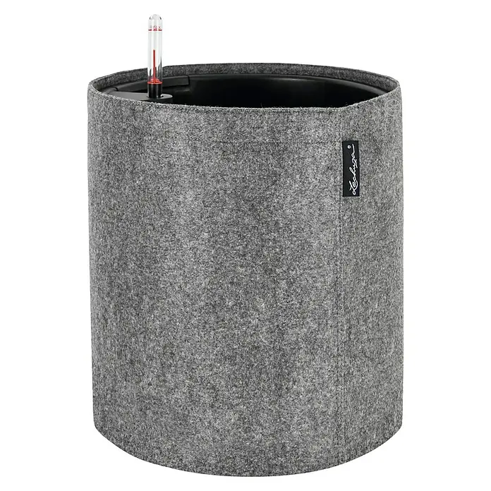 Lechuza Pflanztasche - Ø x H: 23 x 26,5 cm, Filz, Dunkelgrau - Lechuza Pflanzgefäß mit Feuchtigkeitssensor. Das graue Pflanzgefäß mit dem integrierten Bewässerungssystem ist ideal für Zimmerpflanzen.