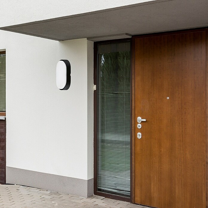 Luceco Aplique exterior LED Oval (1 luz, 10 W, Color de luz: Blanco neutro, IP54)