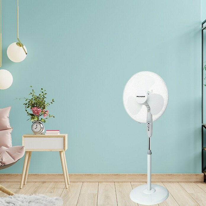 Proklima Standventilator (Weiß, 40 cm, 127 cm) | BAUHAUS