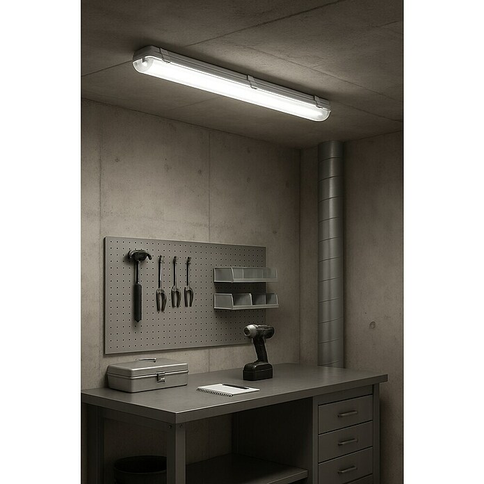 Eglo Regleta estanca Eco Tube-E 2 (10 W, IP65) | BAUHAUS