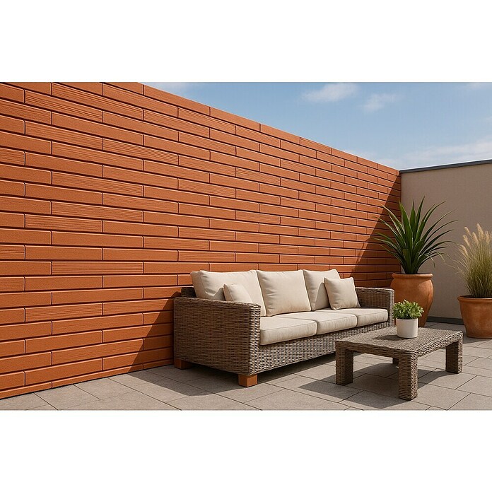 BHS Zaragoza Ladrillo machihembrado (30 x 90 cm, Rojo) | BAUHAUS