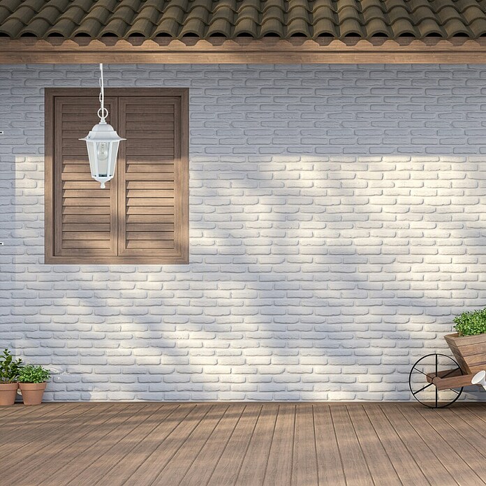 Lámpara para exterior colgante Orlando  (1 luz, 60 W, IP44, Blanco)