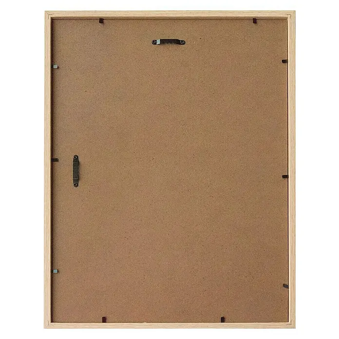 Nielsen Holzrahmen Ascot - 24 x 30 cm, Dunkelbraun/Gold, Glas - Rückseite eines Holzbilderrahmens mit brauner Rückwand und Aufhängungsbeschlägen.