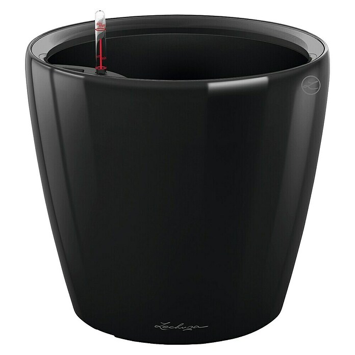 Lechuza Classico Pflanztopf Premium LS (Außenmaß (Ø x H): 28,5 x 26 cm, Kunststoff, Schwarz) | BAUHAUS