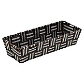Versa Cesta para el baño alargada (L x An x Al: 25 x 10 x 6 cm, Tela, Marrón oscuro) | BAUHAUS