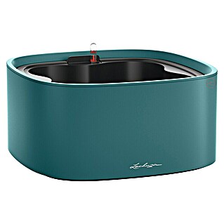 Lechuza Pflanztopf Pila Color Low (Außenmaß (L x B x H): 35 x 35 x 16,6 cm, Kunststoff, Petrol)