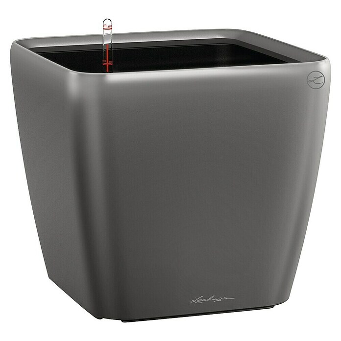 Lechuza Pflanzkasten Quadro Premium LS (Außenmaß (L x B x H): 43 x 43 x 39 cm, Kunststoff, Anthrazit) | BAUHAUS