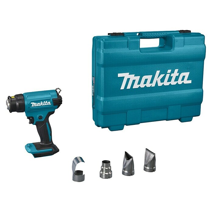 Draadloos heteluchtpistool, compatibel met Makita 18 V accu, 3 sproeiers, 2 temperatuurinstellingen, max. 550 °C, voor lassen, drogen, doe-het-zelf, schilderen, strippen Draadloos heteluchtpistool, compatibel met Makita 18 V accu, 3 sproeiers, 2 temperatuurinstellingen, max. 550 °C, voor lassen, drogen, doe-het-zelf, schilderen, strippen