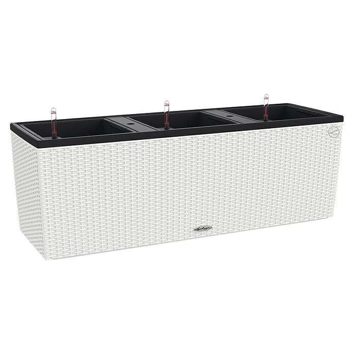 Lechuza Cottage Balkonkasten Trio (Außenmaß (L x B x H): 129,5 x 42 x 44 cm, Kunststoff, Weiß) | BAUHAUS