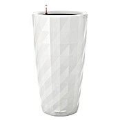 Lechuza Pflanzsäule rund Diamante (Außenmaß (Ø x H): 40 x 75 cm, Kunststoff, Weiß Glänzend) | BAUHAUS