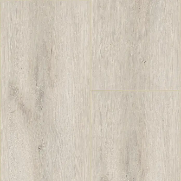 LOGOCLIC Laminatmuster Aquaprotect Beach Oak - 290 x 200 x 8 mm, Landhausdiele - Das Bild zeigt ein Muster aus hellen Holzböden, die ein modernes und sauberes Design aufweisen. Die Textur und Farbe verleihen jedem Raum Wärme.