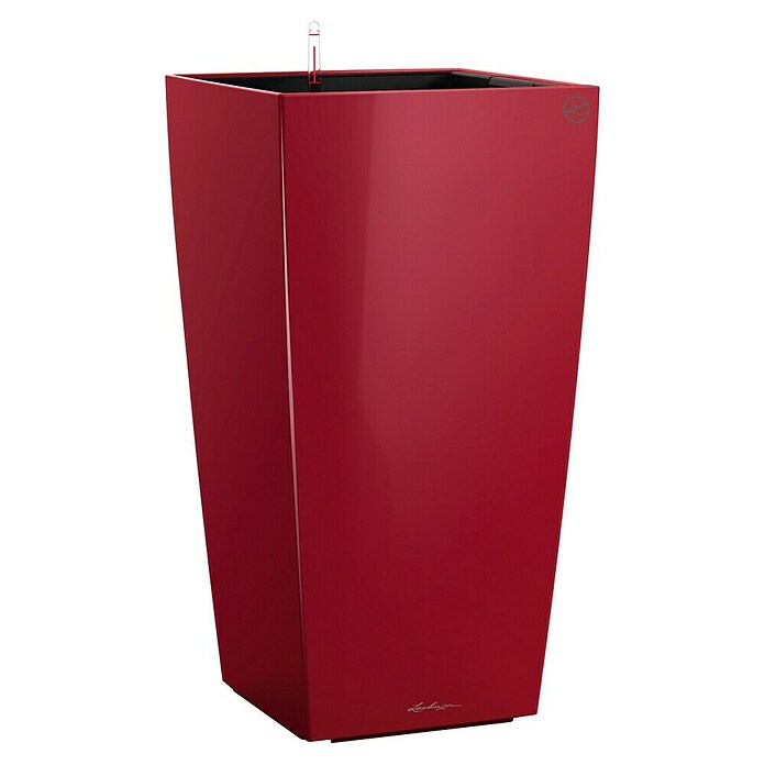Lechuza Pflanzsäule eckig Premium (Außenmaß (L x B x H): 39,5 x 39,5 x 75,5 cm, Kunststoff, Rot, Hochglänzend) | BAUHAUS
