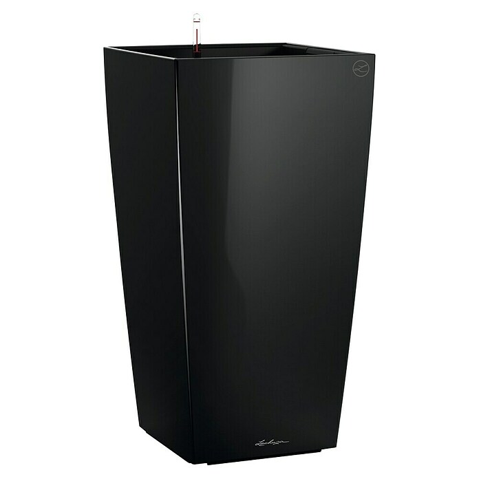 Lechuza Pflanzsäule eckig Premium (Außenmaß (L x B x H): 39,5 x 39,5 x 75,5 cm, Kunststoff, Schwarz, Hochglänzend) | BAUHAUS