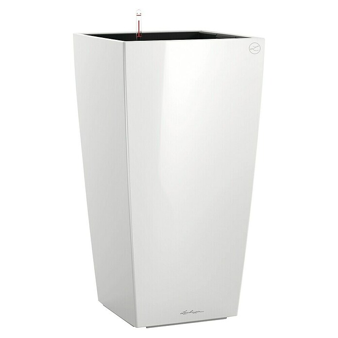 Lechuza Pflanzsäule eckig Premium (Außenmaß (L x B x H): 50 x 50 x 95 cm, Kunststoff, Weiß, Hochglänzend) | BAUHAUS