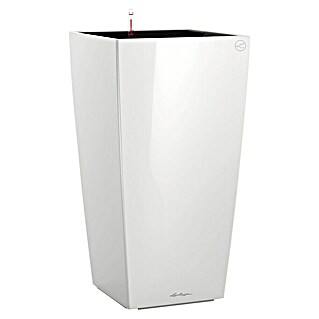 Lechuza Pflanzsäule eckig Premium (Außenmaß (L x B x H): 50 x 50 x 95 cm, Kunststoff, Weiß, Hochglänzend)