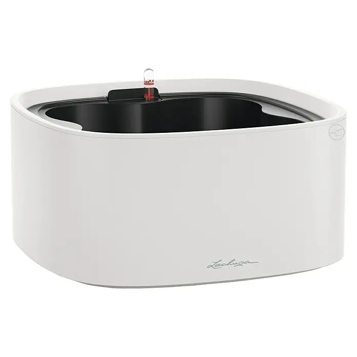 Lechuza Pflanztopf Pila Color Low - Außenmaß (L x B x H): 35 x 35 x 16,6 cm, Kunststoff, Lichtgrau - Lechuza Classico LS 35 Pflanzgefäß in Weiß, ideal für Zimmerpflanzen. Mit integriertem Bewässerungssystem für optimale Pflanzenpflege.