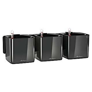 Lechuza Wand-Pflanzkasten Kit Glossy (Außenmaß (L x B x H): 48 x 15 x 14 cm, Kunststoff, Anthrazit)