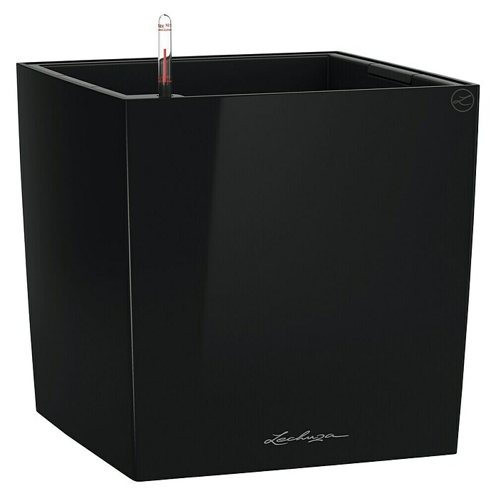 Lechuza Cube Pflanzkübel eckig Premium (Außenmaß (L x B x H): 49 x 49 x 49,5 cm, Kunststoff, Schwarz) | BAUHAUS