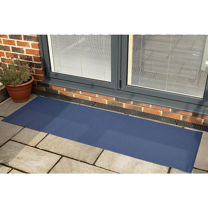 Bodenmatte Comfort Uni Blue (L x B: 200 x 65 cm, Blau, PVC, Uni Blue) | BAUHAUS