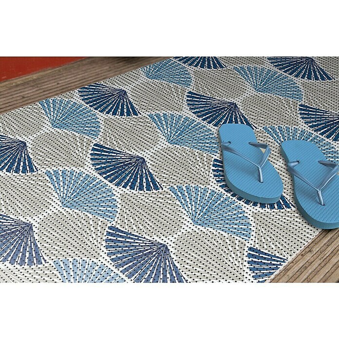 Bodenmatte Comfort (200 x 65 cm, Blau,Grau, PVC, Seashells) | BAUHAUS
