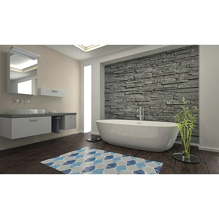 Bodenmatte Comfort (200 x 65 cm, Blau,Grau, PVC, Seashells) | BAUHAUS