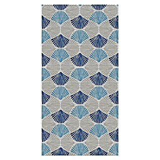 Bodenmatte Comfort (200 x 65 cm, Blau,Grau, PVC, Seashells)