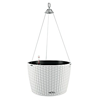 Lechuza Cottage Blumenampel Nido (Außenmaß (Ø x H): 35 x 23 cm, Kunststoff, Weiß)
