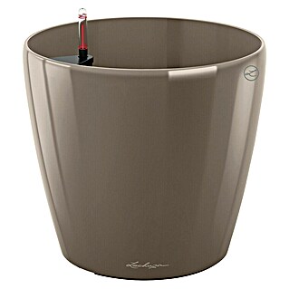 Lechuza Classico Pflanztopf (Außenmaß (Ø x H): 60 x 55,5 cm, Kunststoff, Taupe, Glänzend)