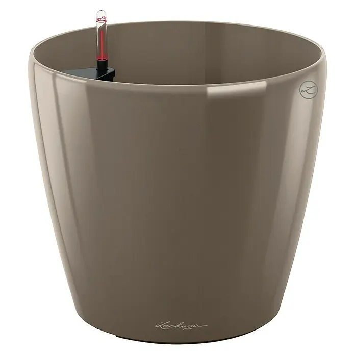 Lechuza Classico Pflanztopf - Außenmaß (Ø x H): 70 x 64,5 cm, Kunststoff, Taupe, Glänzend - Lechuza Classico Color 43 Übertöpfe in Taupe glänzend. Der Pflanztopf besticht durch modernes Design und praktisches Bewässerungssystem.
