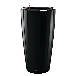 Lechuza Pflanzsäule rund Rondo Premium (Außenmaß (Ø x H): 32,5 x 56,5 cm, Kunststoff, Schwarz Glänzend)