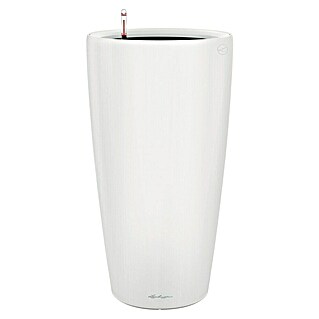 Lechuza Pflanzsäule rund Rondo Premium (Außenmaß (Ø x H): 40 x 75 cm, Kunststoff, Weiß Matt)