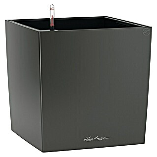 Lechuza Cube Pflanzkübel eckig Premium (Außenmaß (L x B x H): 49 x 49 x 49,5 cm, Kunststoff, Grau)