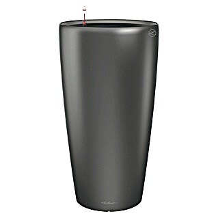 Lechuza Pflanzsäule rund Rondo Premium (Außenmaß (Ø x H): 40 x 75 cm, Kunststoff, Anthrazit Metallic)