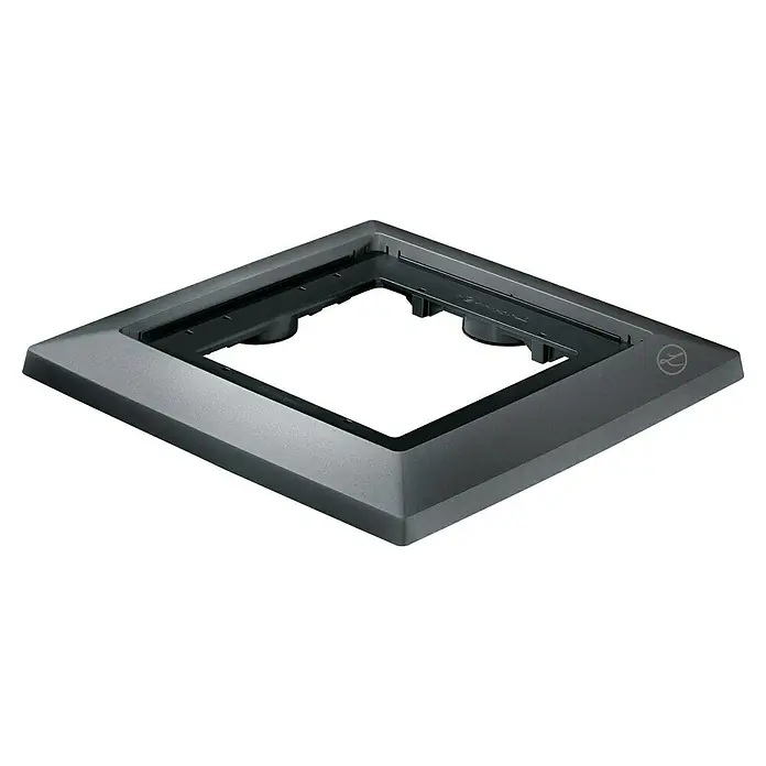 Lechuza Pflanzenroller Quadratisch - L x B x H: 41 x 41 x 4,5 cm, Kunststoff, Anthrazit Metallic - Nahaufnahme eines Lüftungsgitters in Diamantenform, das ein modernes Design und eine effiziente Luftzirkulation für jeden Raum bietet.